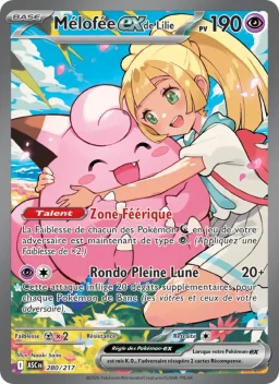 Carte Pokemon Mélofée-ex de Lilie #280
