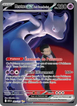 Carte Pokemon Mewtwo-ex de la Team Rocket #281