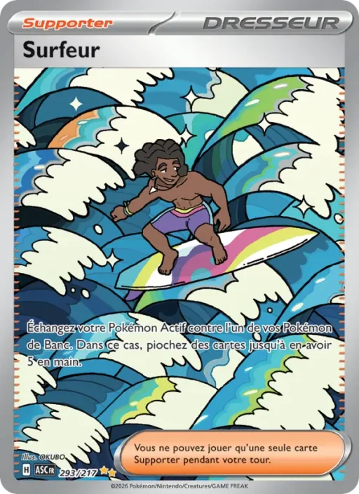 Carte Pokémon Surfeur 293/295 Illustration spéciale rare Héros Transcendants