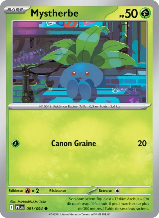 Carte Pokémon Mystherbe 001/094 Commune Flammes Fantasmagoriques