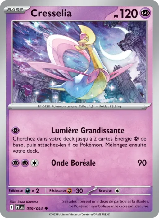 Carte Pokémon Cresselia 039/094 Peu Commune Flammes Fantasmagoriques