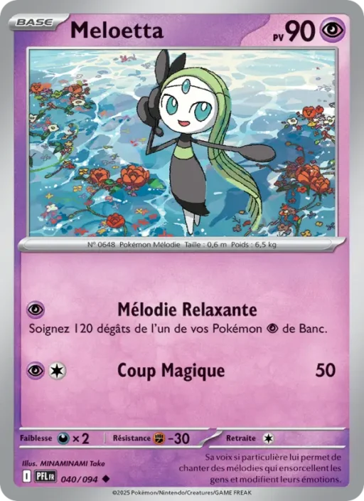 Carte Pokémon Meloetta 040/094 Peu Commune Flammes Fantasmagoriques