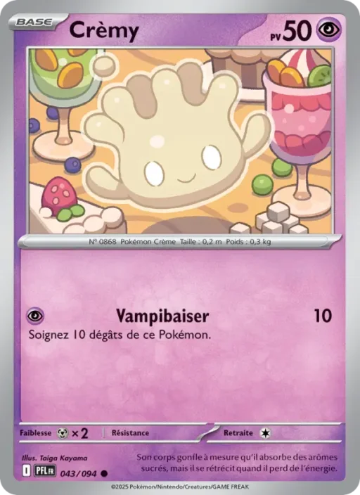 Carte Pokémon Crèmy 043/094 Commune Flammes Fantasmagoriques