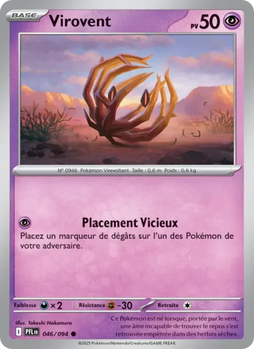Carte Pokémon Virovent 046/094 Commune Flammes Fantasmagoriques