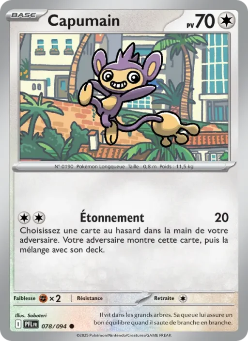 Carte Pokémon Capumain 078/094 Commune Flammes Fantasmagoriques