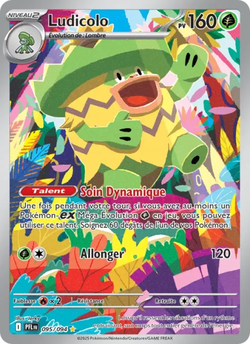 Carte Pokémon Ludicolo 095/094 Illustration rare Flammes Fantasmagoriques