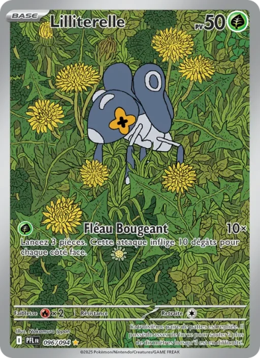 Carte Pokémon Lilliterelle 096/094 Illustration rare Flammes Fantasmagoriques