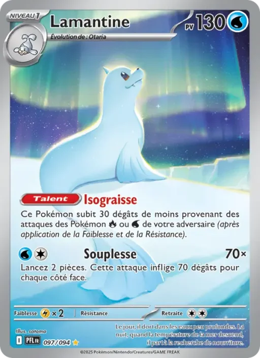 Carte Pokémon Lamantine 097/094 Illustration rare Flammes Fantasmagoriques