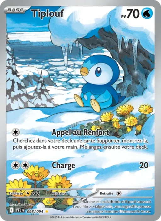 Carte Pokémon Tiplouf 098/094 Illustration rare Flammes Fantasmagoriques