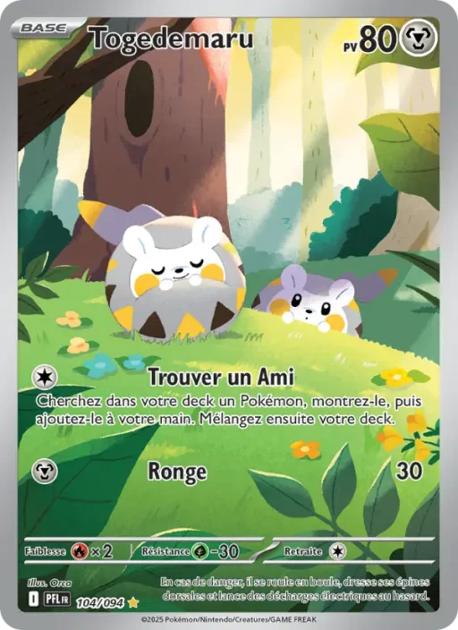Carte Pokémon Togedemaru 104/094 Illustration rare Flammes Fantasmagoriques