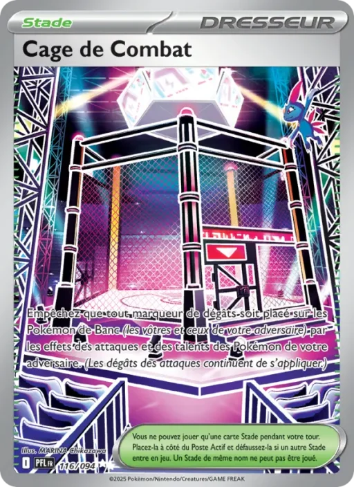 Carte Pokémon Cage de Combat 116/094 Ultra Rare Flammes Fantasmagoriques