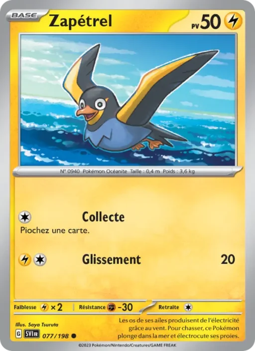 Carte Pokémon Zapétrel 077/198 Commune Écarlate et Violet
