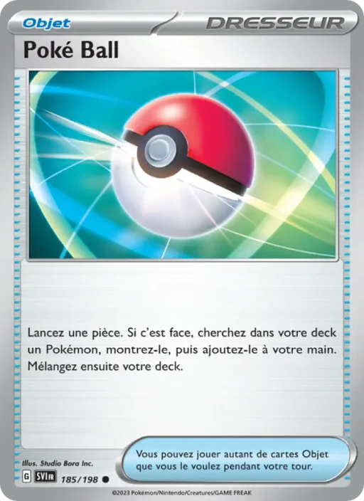 Carte Pokémon Poké Ball 185/198 Commune Écarlate et Violet