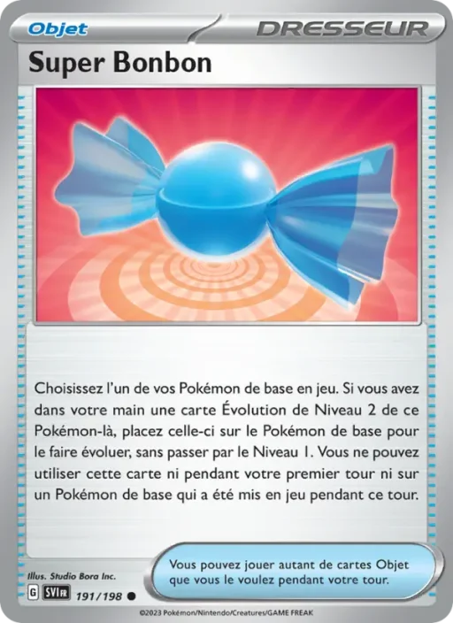 Carte Pokémon Super Bonbon 191/198 Commune Écarlate et Violet