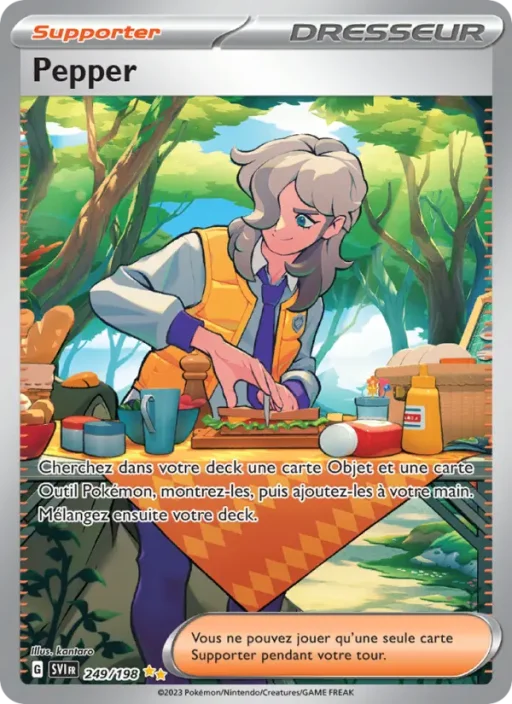 Carte Pokémon Pepper 249/198 Illustration spéciale rare Écarlate et Violet