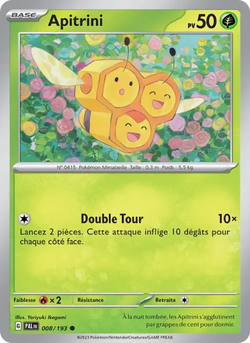 Carte Pokémon Apitrini 008/193 Commune Évolutions à Paldea