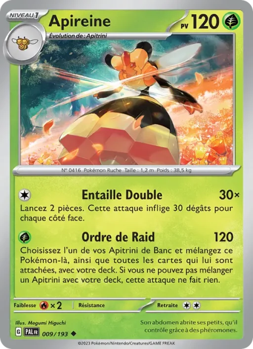 Carte Pokémon Apireine 009/193 Peu Commune Évolutions à Paldea