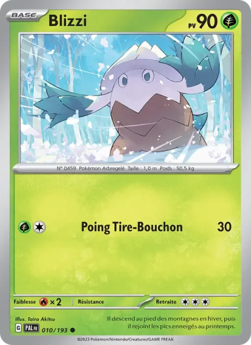 Carte Pokémon Blizzi 010/193 Commune Évolutions à Paldea