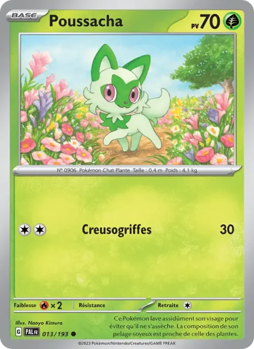 Carte Pokémon Poussacha 013/193 Commune Évolutions à Paldea