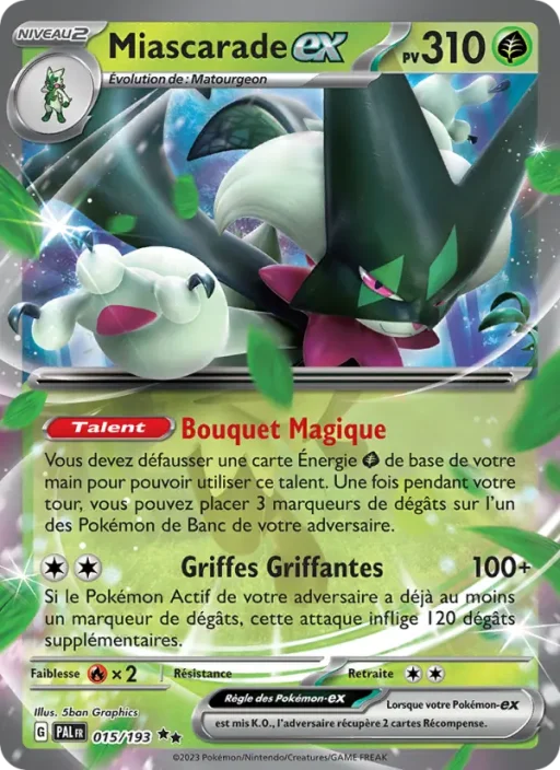 Carte Pokémon Miascarade-ex 015/193 Double rare Évolutions à Paldea