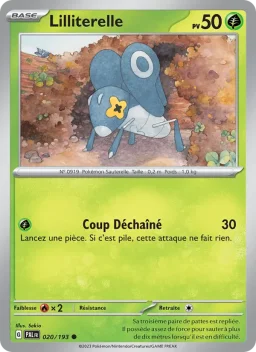 Carte Pokemon Lilliterelle #020
