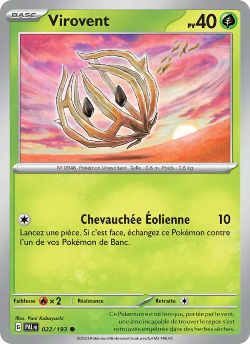 Carte Pokémon Virovent 022/193 Commune Évolutions à Paldea
