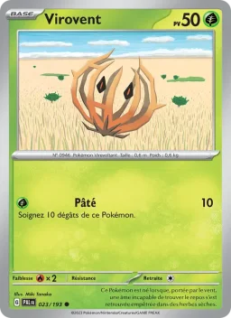 Carte Pokemon Virovent #023