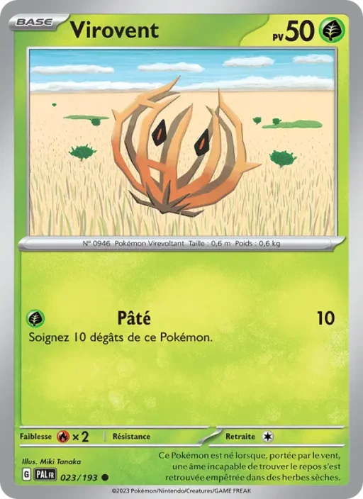 Carte Pokémon Virovent 023/193 Commune Évolutions à Paldea