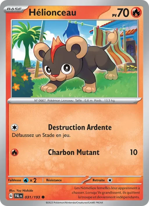 Carte Pokémon Hélionceau 031/193 Commune Évolutions à Paldea