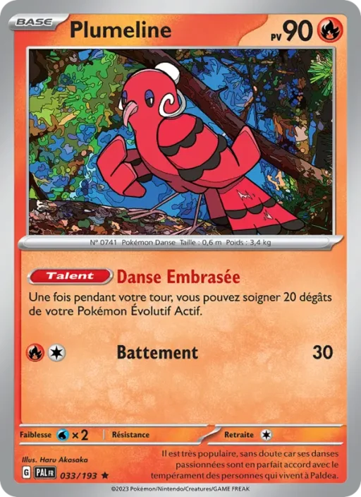 Carte Pokémon Plumeline 033/193 Rare Évolutions à Paldea