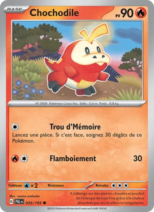 Carte Pokémon Chochodile 035/193 Commune Évolutions à Paldea
