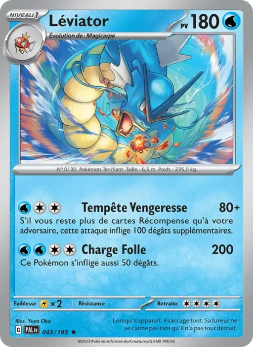 Carte Pokémon Léviator 043/193 Rare Évolutions à Paldea