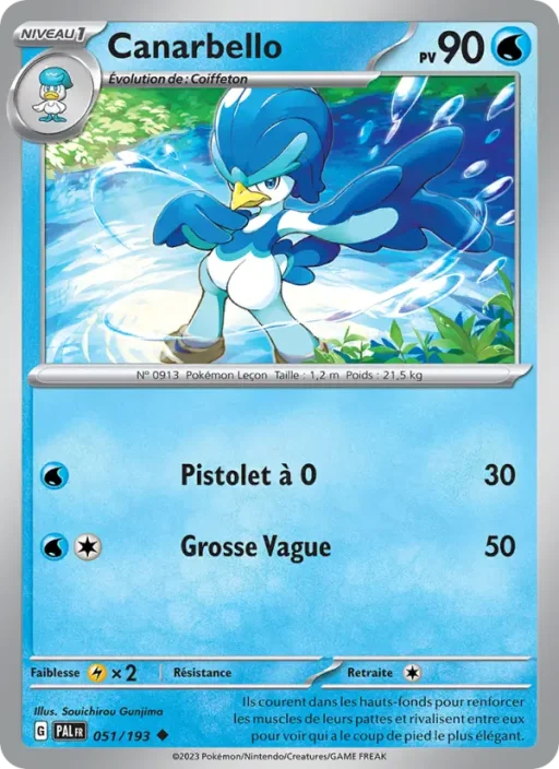 Carte Pokémon Canarbello 051/193 Peu Commune Évolutions à Paldea