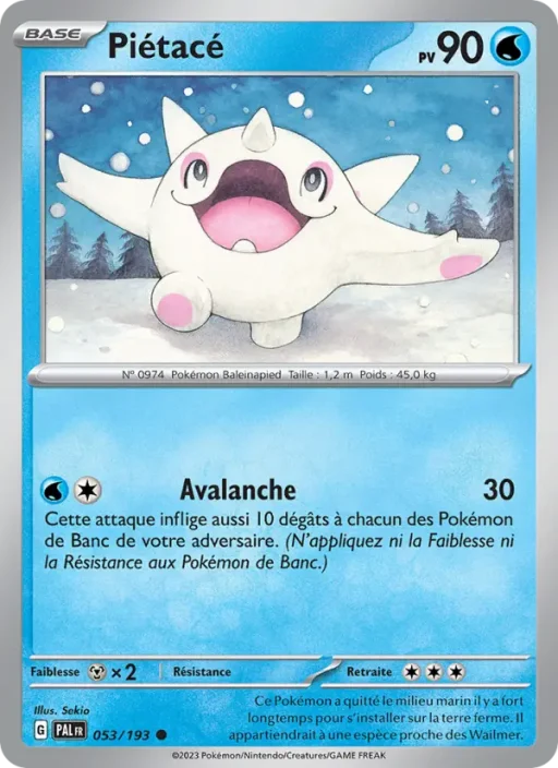 Carte Pokémon Piétacé 053/193 Commune Évolutions à Paldea