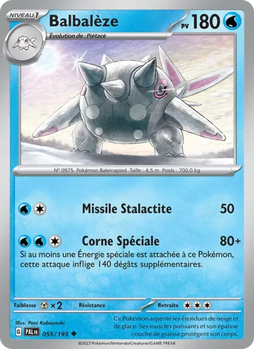 Carte Pokémon Balbalèze 055/193 Peu Commune Évolutions à Paldea