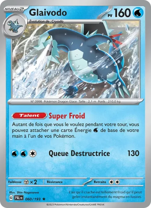 Carte Pokémon Glaivodo 060/193 Rare Évolutions à Paldea