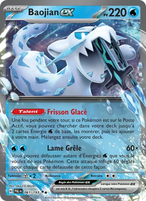 Carte Pokémon Baojian-ex 061/193 Double rare Évolutions à Paldea
