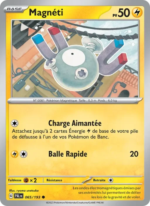 Carte Pokémon Magnéti 065/193 Commune Évolutions à Paldea