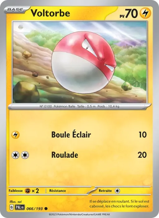 Carte Pokémon Voltorbe 066/193 Commune Évolutions à Paldea