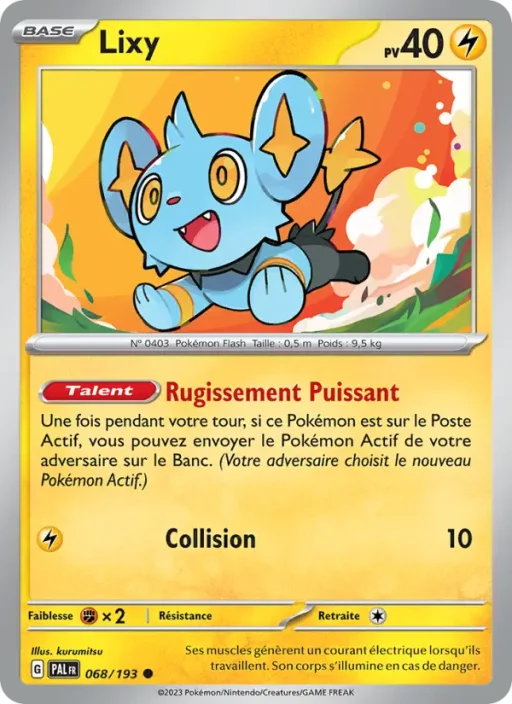 Carte Pokémon Lixy 068/193 Commune Évolutions à Paldea