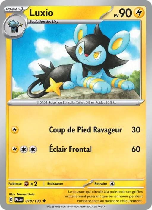 Carte Pokémon Luxio 070/193 Peu Commune Évolutions à Paldea