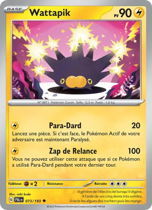Carte Pokémon Wattapik 073/193 Peu Commune Évolutions à Paldea