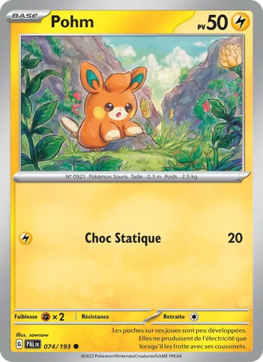 Carte Pokémon Pohm 074/193 Commune Évolutions à Paldea