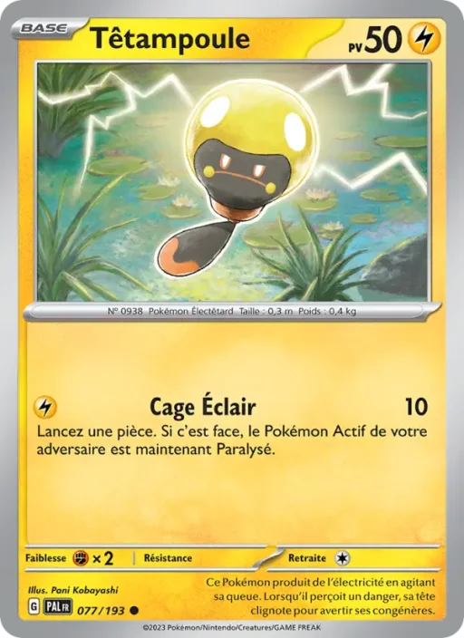 Carte Pokémon Têtampoule 077/193 Commune Évolutions à Paldea