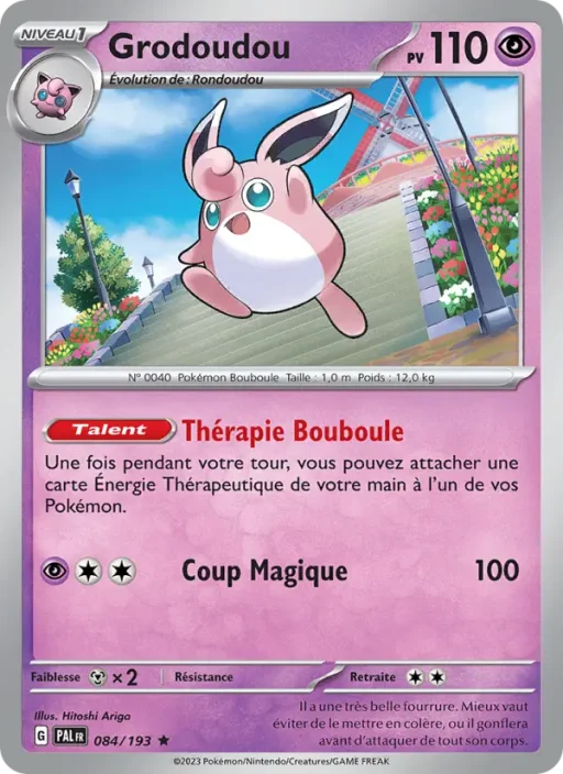 Carte Pokémon Grodoudou 084/193 Rare Évolutions à Paldea