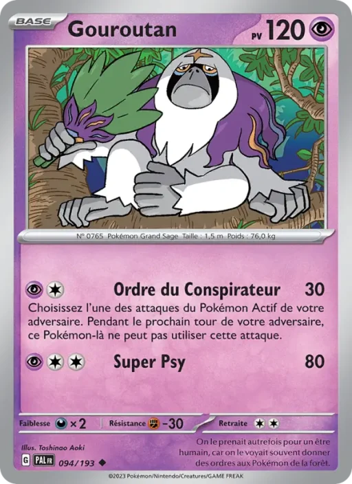Carte Pokémon Gouroutan 094/193 Peu Commune Évolutions à Paldea