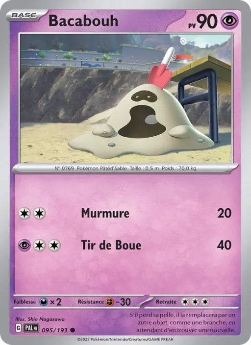 Carte Pokémon Bacabouh 095/193 Commune Évolutions à Paldea