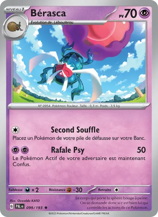 Carte Pokémon Bérasca 099/193 Rare Évolutions à Paldea