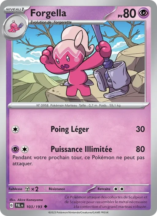 Carte Pokémon Forgella 103/193 Peu Commune Évolutions à Paldea