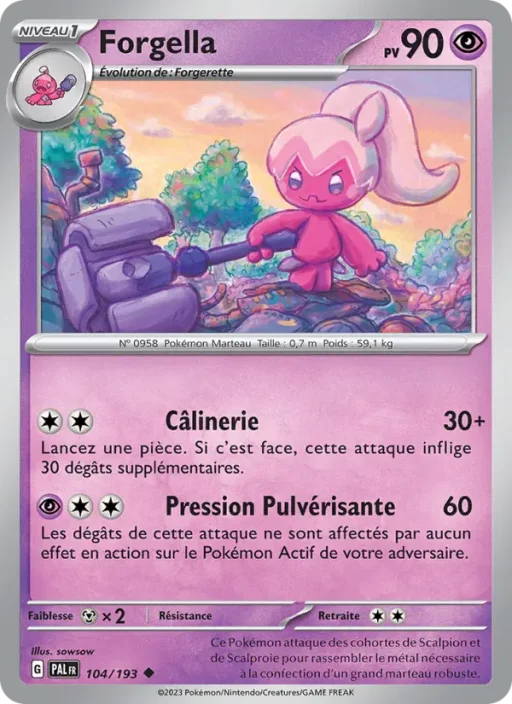 Carte Pokémon Forgella 104/193 Peu Commune Évolutions à Paldea